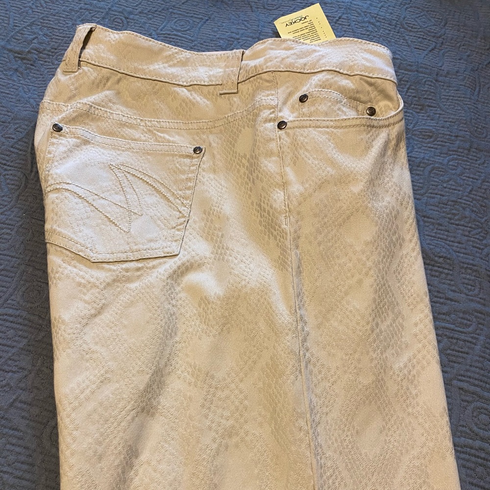 Jockey Person to Person modern ankle jean with subtle snake print tone on tone